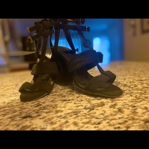 Black strapped high heels!!